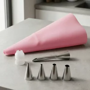 cake piping bag, icing bags and tips, cake decorating bag, icing piping kit, piping bag with tips